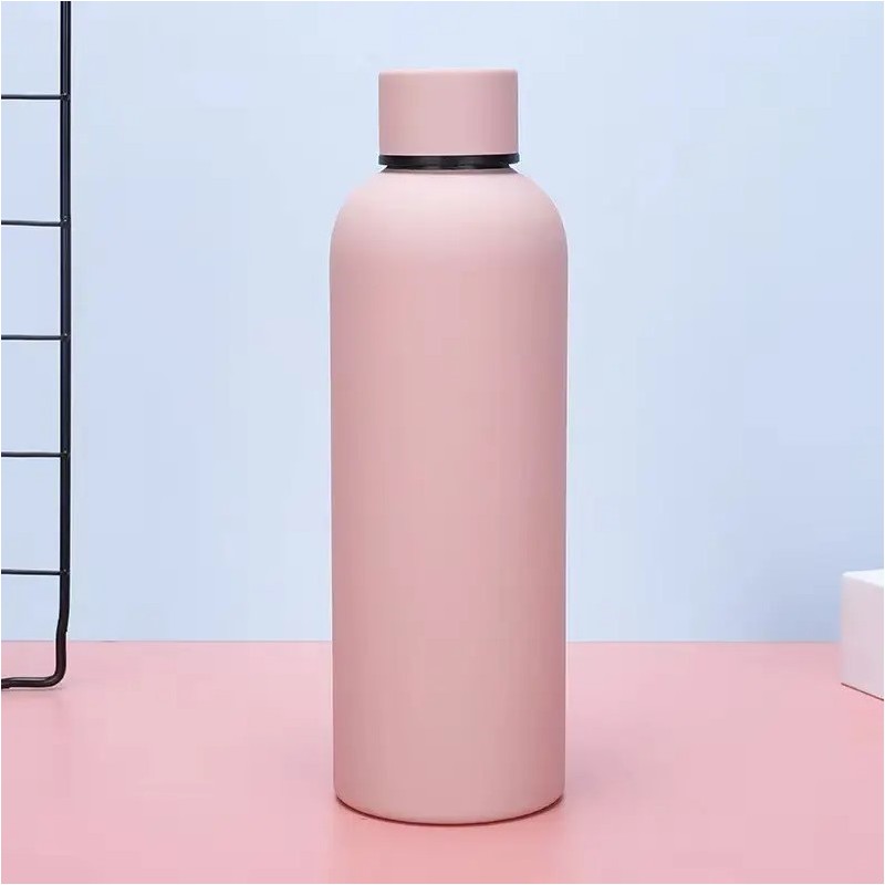 Bidon, butelka termiczna 500ML, stal nierdzewna z powłoką SOFT TOUCH jasny róż BD46R - obrazek 3