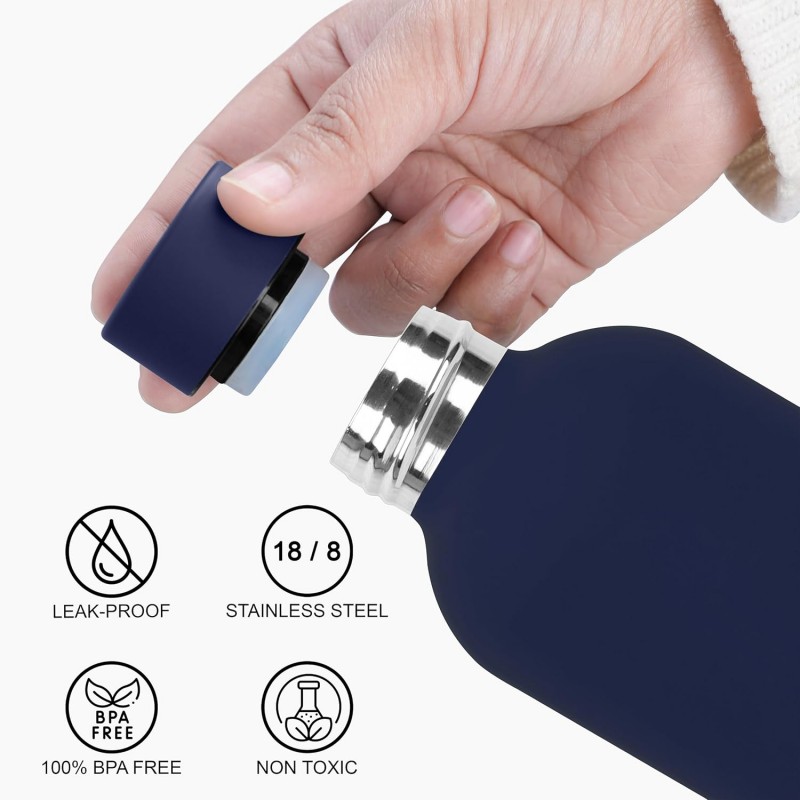 Bidon, butelka termiczna 500ML, stal nierdzewna z powłoką SOFT TOUCH jasny róż BD46R - obrazek 5