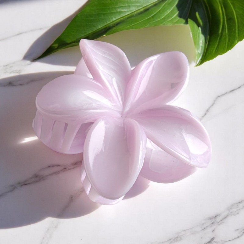 Spinka do włosów klamra XL kwiat Marmurek fiolet 7,5 x 8cm SP399 - obrazek 4