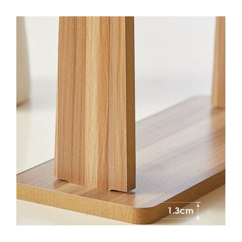 Lusterko kosmetyczne stojące drewniane prostokątne 23,5x19cm L7BR - obrazek 5