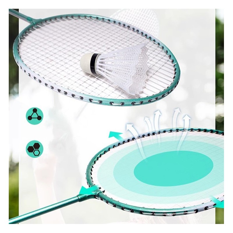 Zestaw do badmintona 2 paletki, lotki, siatka w transportowym etui AR01 - obrazek 4