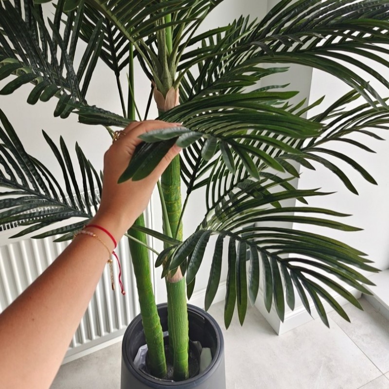 Sztuczne drzewko PALMA, w doniczce jak żywa, duża realistyczna, wysokość 1,5 cm DRZ05 - obrazek 4