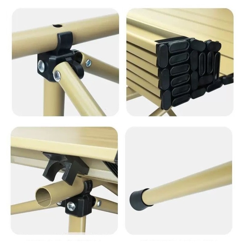 Składany stół cateringowy, turystyczny, piknikowy 95 x 56 cm beżowy SC09K - obrazek 6