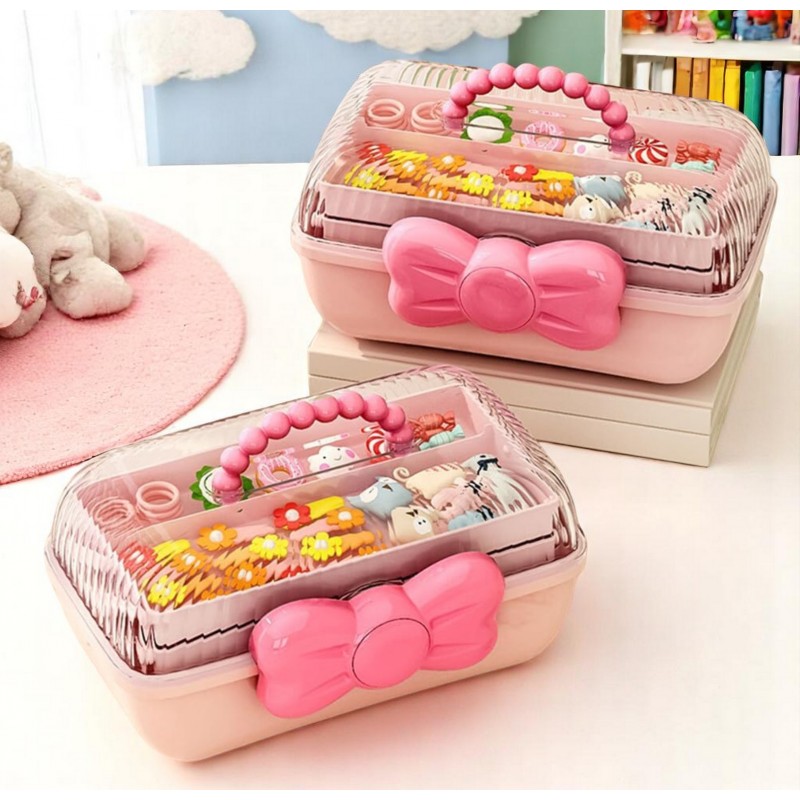 Organizer szkatułka na ozdoby do włosów, akcesoria, biżuterię CB74R - obrazek 3