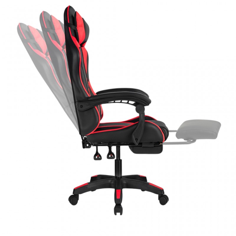 Fotel gamingowy obrotowy z podnóżkiem STRIKER ONE - KO31CZE - obrazek 4