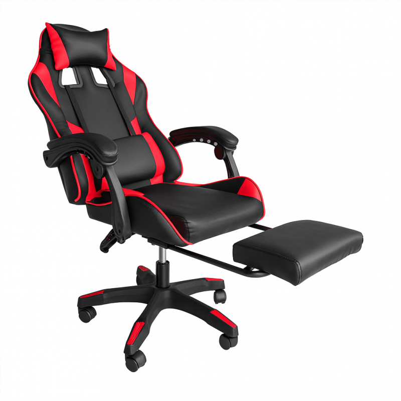 Fotel gamingowy obrotowy z podnóżkiem STRIKER ONE - KO31CZE - obrazek 6