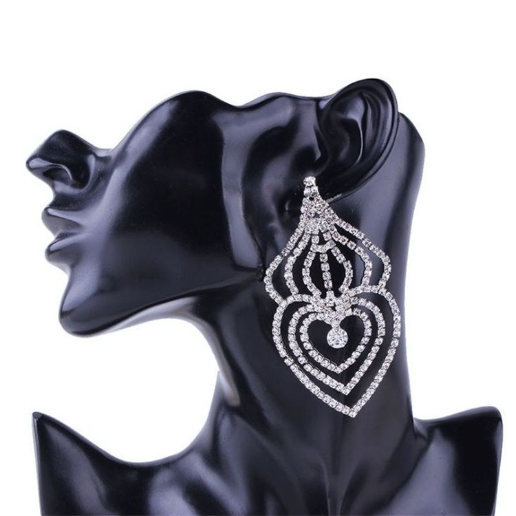 Kolczyki wiszące kryształki srebrne K979S - obrazek 3