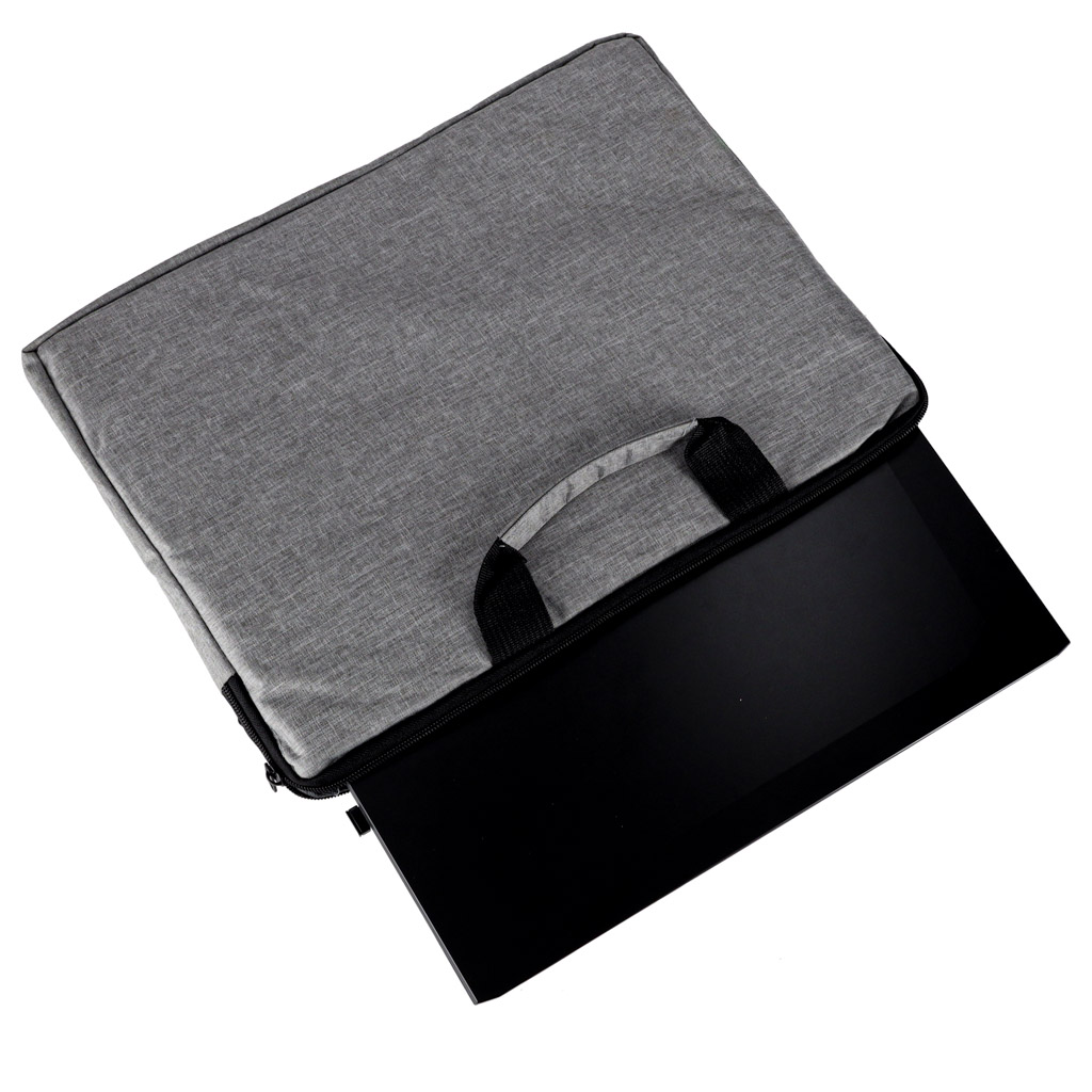 Torba na laptopa 15,6 cali etui pokrowiec teczka damska męska szara - obrazek 5
