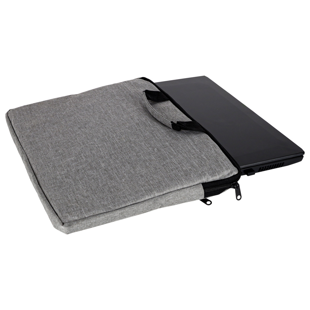 Torba na laptopa 15,6 cali etui pokrowiec teczka damska męska szara - obrazek 6