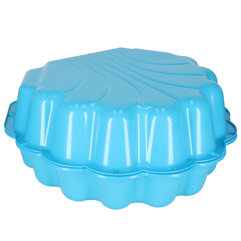 Piaskownica zamykana basen Muszelka Twins podwójna 2w1 160x87,5x19,5cm niebieska