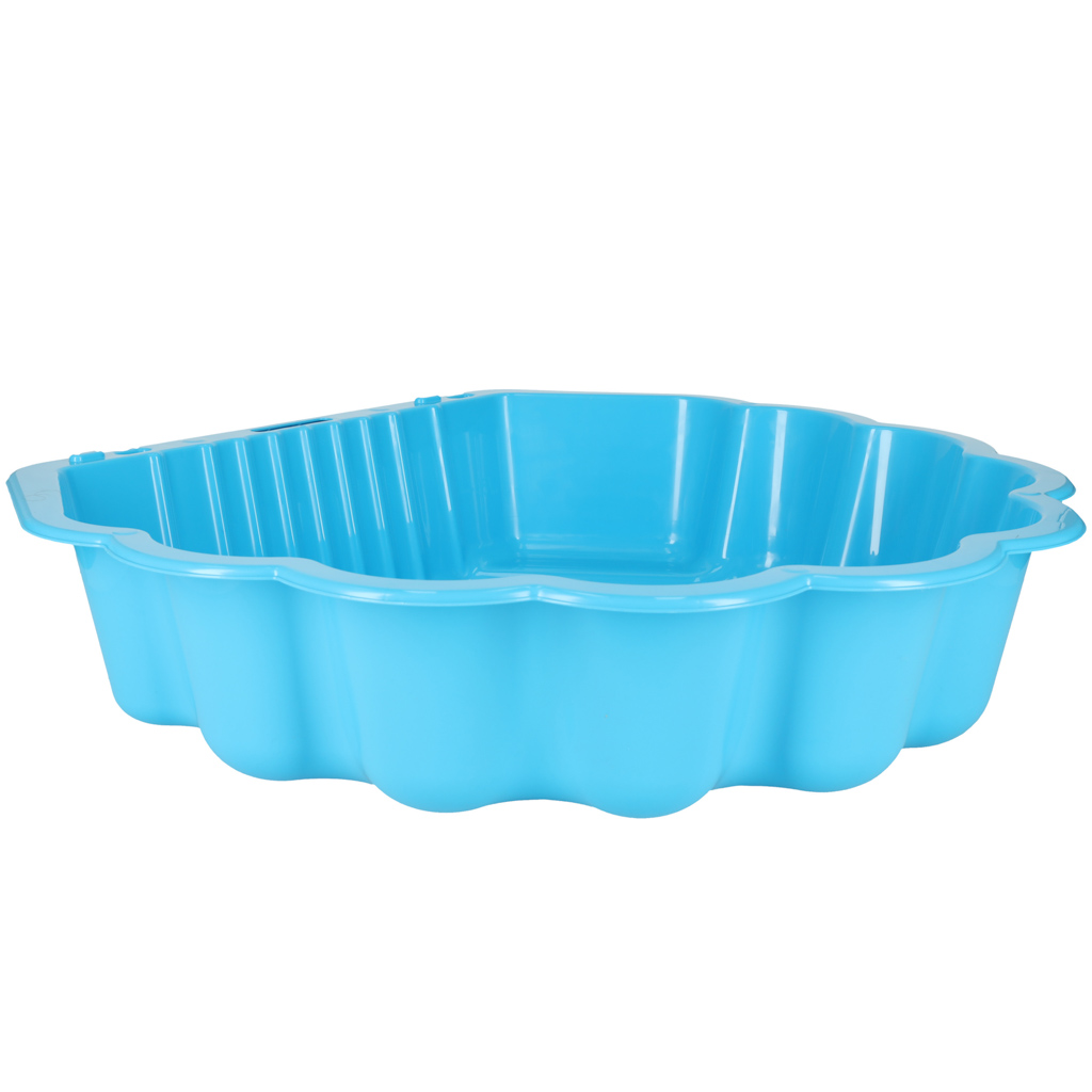 Piaskownica zamykana basen Muszelka Twins podwójna 2w1 160x87,5x19,5cm niebieska - obrazek 7