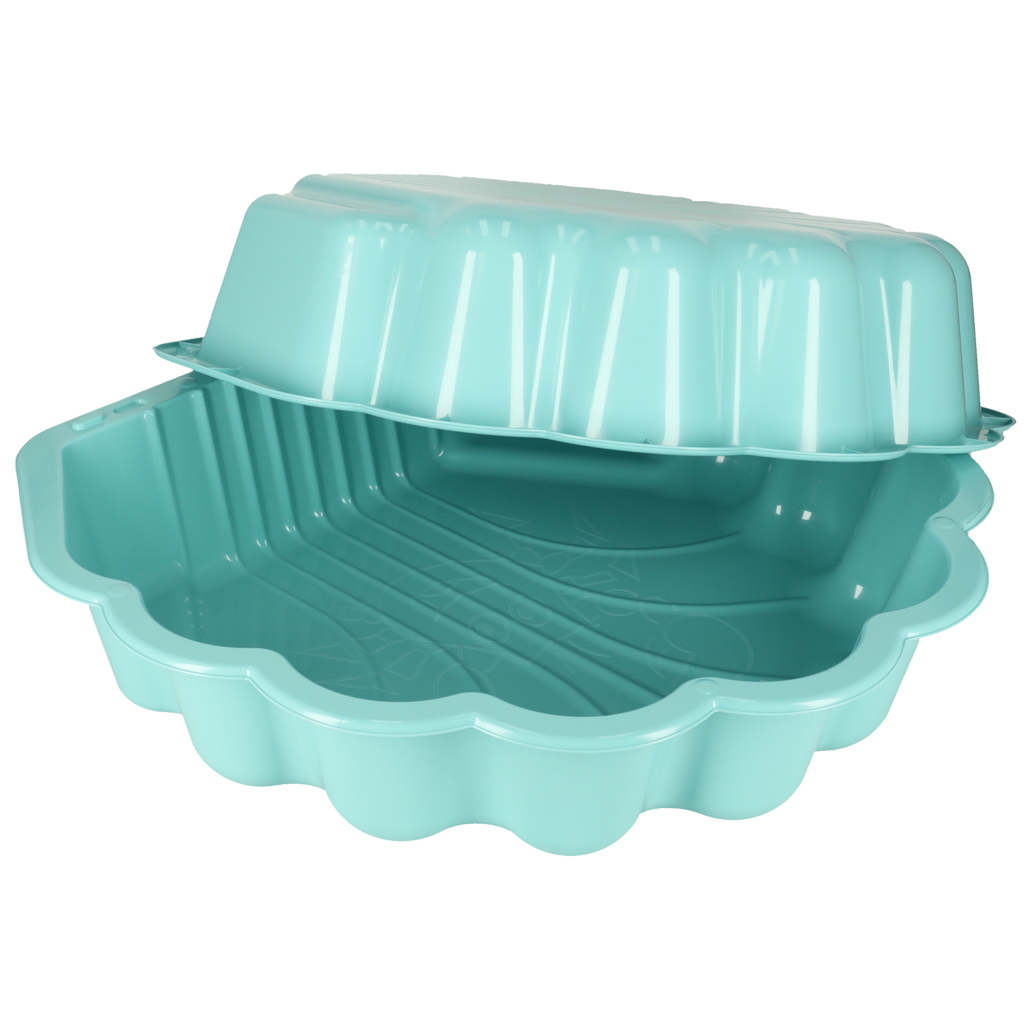 Piaskownica zamykana basen Muszelka Twins podwójna 2w1 160x87,5x19,5cm miętowa - obrazek 5