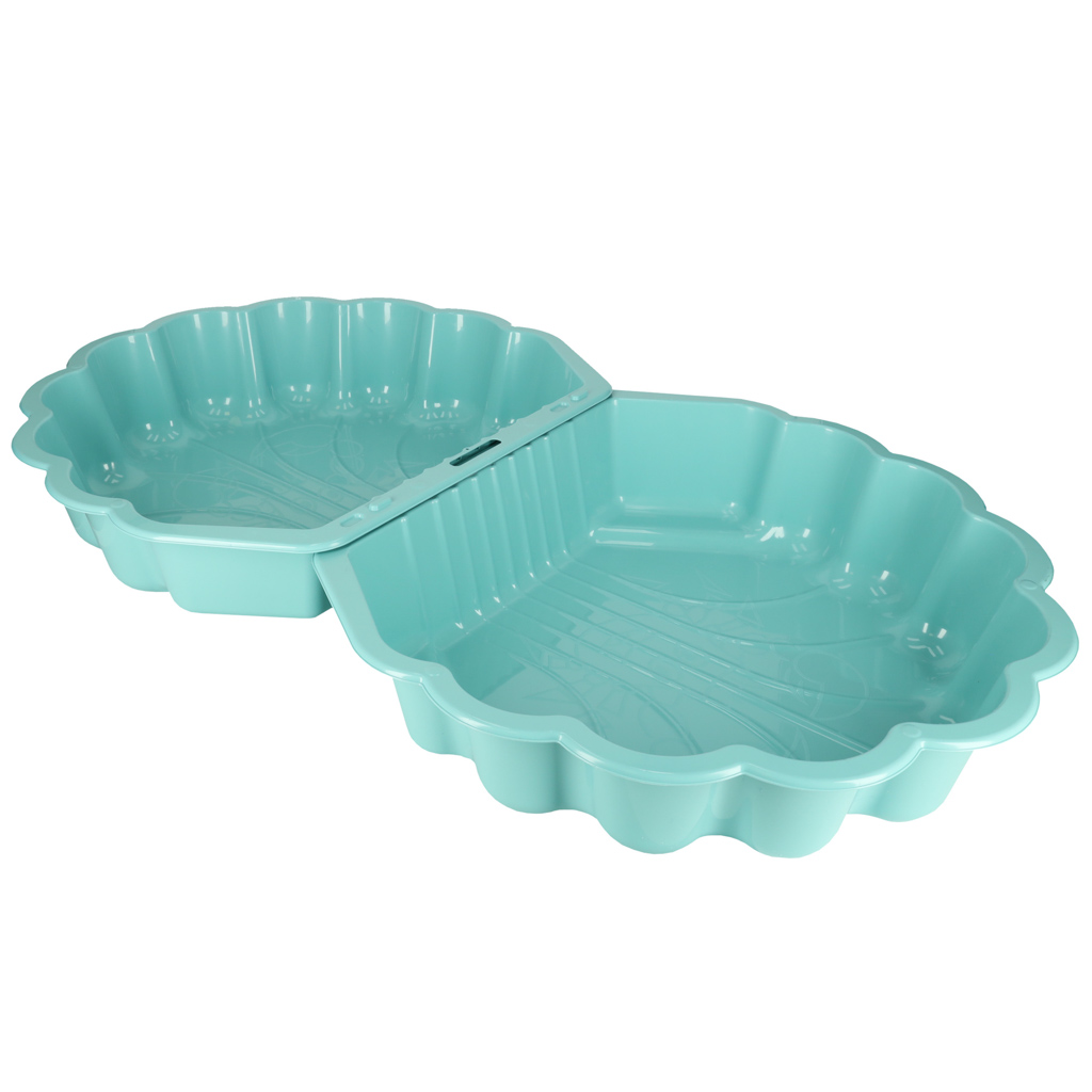 Piaskownica zamykana basen Muszelka Twins podwójna 2w1 160x87,5x19,5cm miętowa - obrazek 6