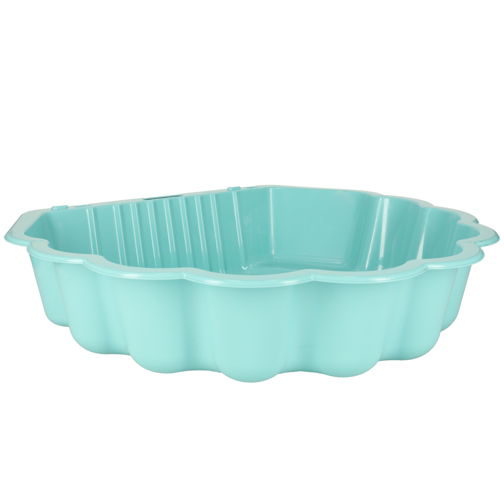 Piaskownica zamykana basen Muszelka Twins podwójna 2w1 160x87,5x19,5cm miętowa - obrazek 7