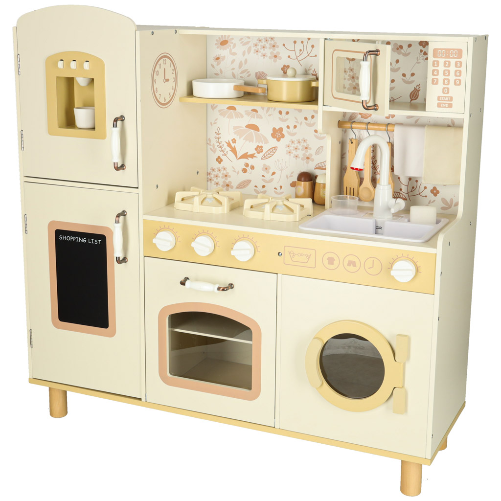 Kuchnia dla dzieci drewniana kran z wodą dźwięki światła 90cm - obrazek 5