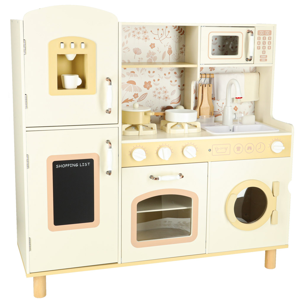 Kuchnia dla dzieci drewniana kran z wodą dźwięki światła 90cm - obrazek 6