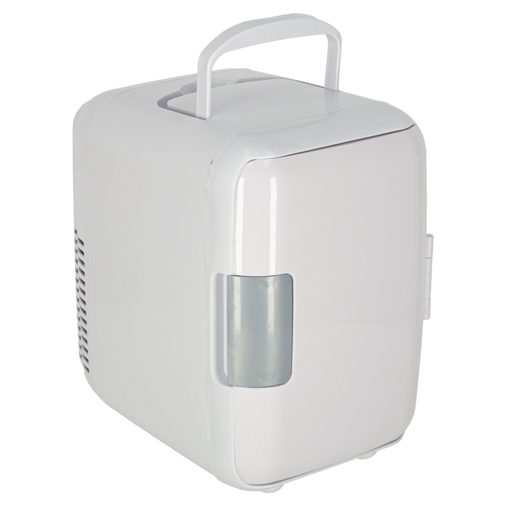 Lodówka turystyczna elektryczna samochodowa mini na jedzenie kosmetyki grzanie chłodzenie 2w1 4L biała - obrazek 3