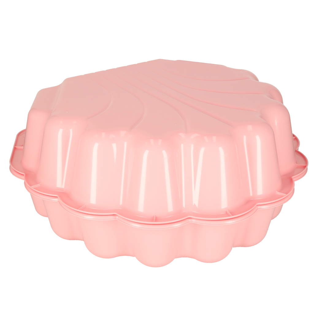 Piaskownica zamykana basen Muszelka Twins podwójna 2w1 160x87,5x19,5cm różowa