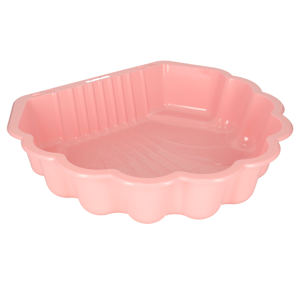 Piaskownica zamykana basen Muszelka Twins podwójna 2w1 160x87,5x19,5cm różowa - obrazek 3