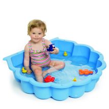 Piaskownica zamykana basen Muszelka podwójna 2w1 antypoślizgowe dno niebieska