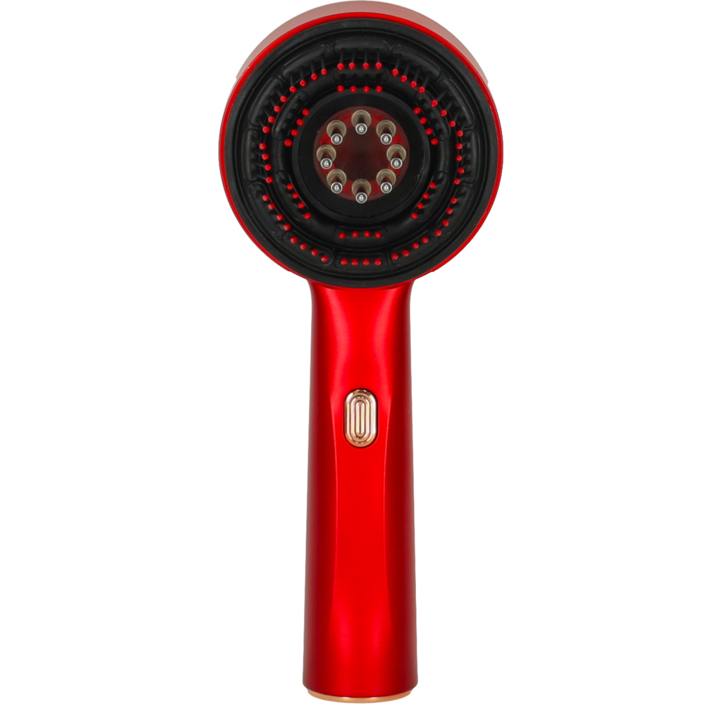 Szczotka do masażu głowy masażer pielęgnacja włosów czerwone światło aplikator olejków USB - obrazek 3