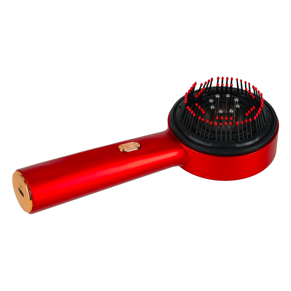 Szczotka do masażu głowy masażer pielęgnacja włosów czerwone światło aplikator olejków USB - obrazek 5