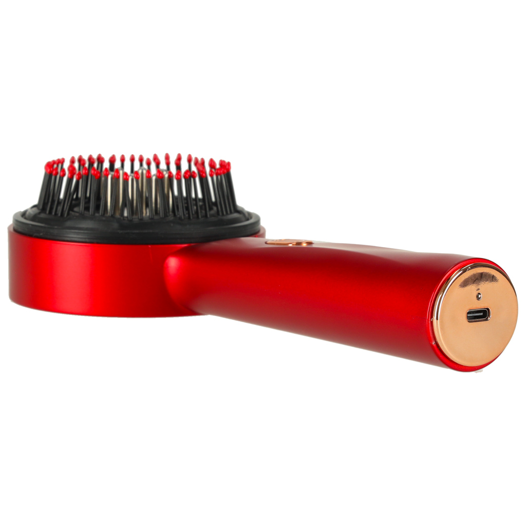 Szczotka do masażu głowy masażer pielęgnacja włosów czerwone światło aplikator olejków USB - obrazek 7