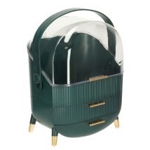 Szkatułka organizer na kosmetyki szafka zielona