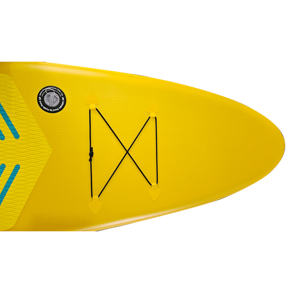 Deska SUP pompowana do pływania z siedzeniem akcesoriami wiosło zestaw żółta 350 cm - obrazek 7