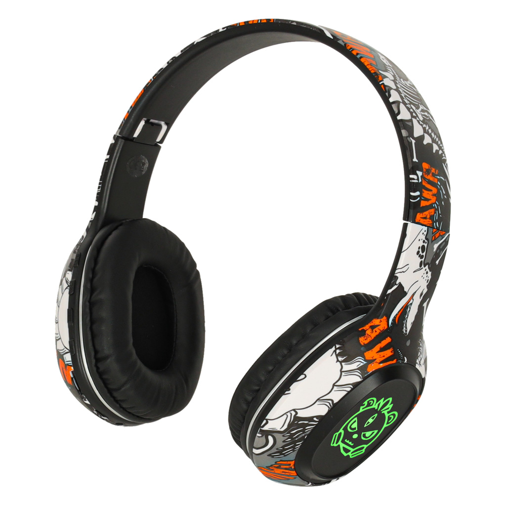 Słuchawki bezprzewodowe nauszne Bluetooth RGB Gaming Sport 200mAh czarne - obrazek 4