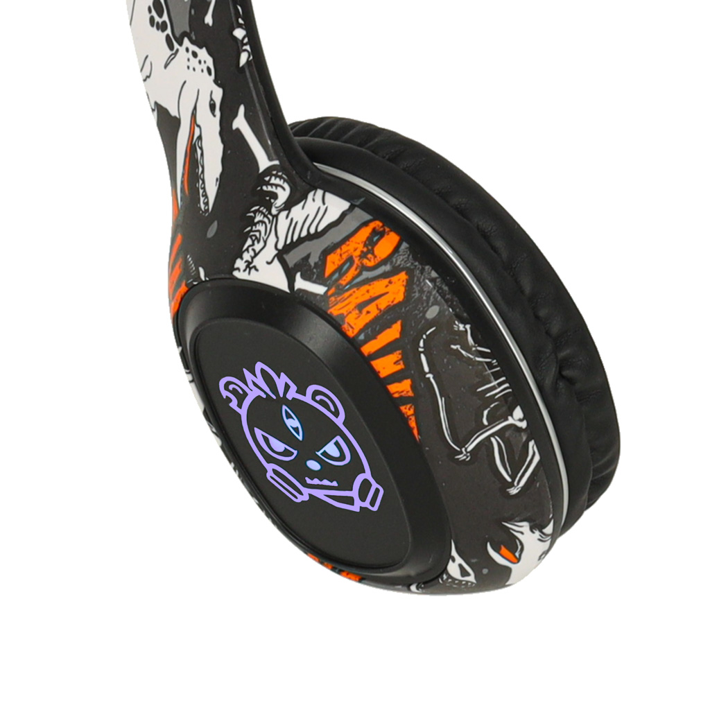 Słuchawki bezprzewodowe nauszne Bluetooth RGB Gaming Sport 200mAh czarne - obrazek 7