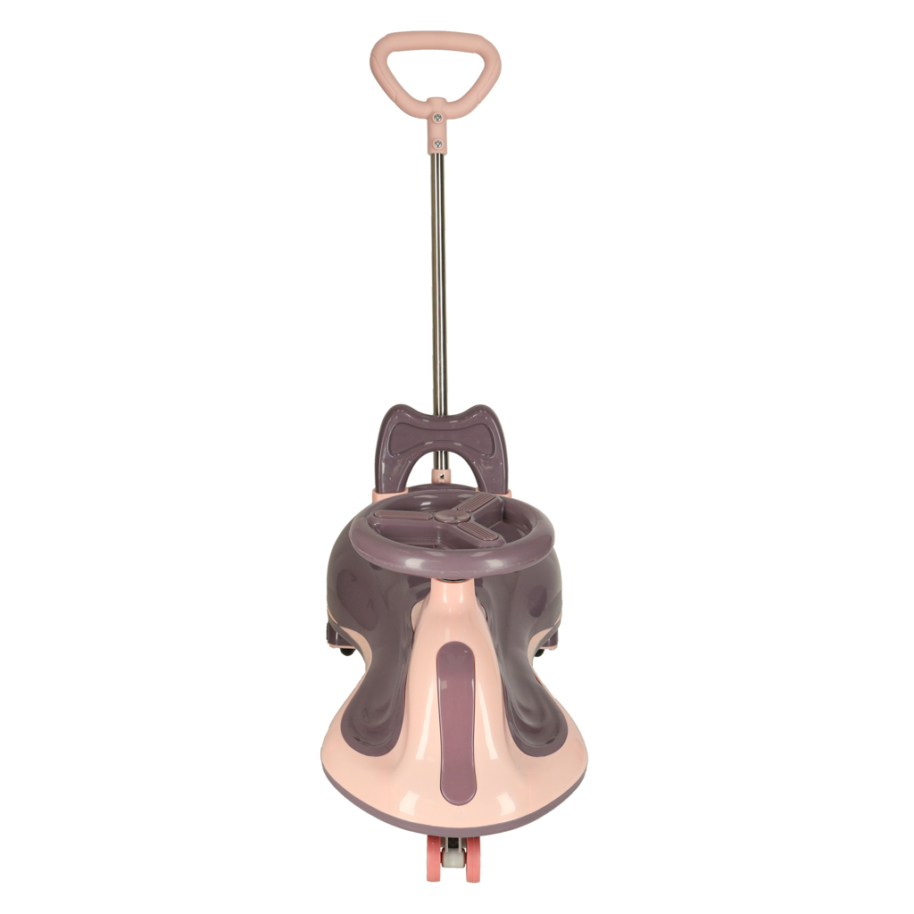 Jeździk grawitacyjny LED Swing FIX S2 skuter z rączką fioletowy max 100kg - obrazek 4