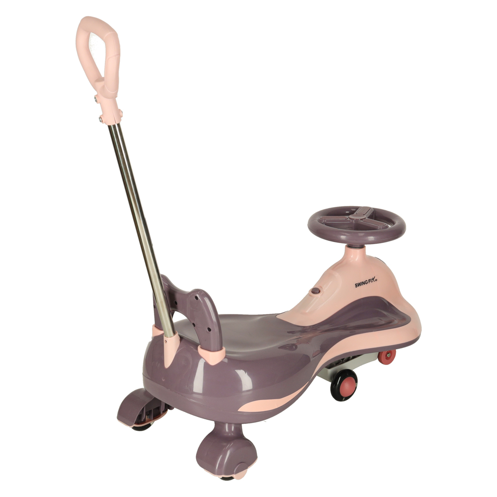 Jeździk grawitacyjny LED Swing FIX S2 skuter z rączką fioletowy max 100kg - obrazek 5