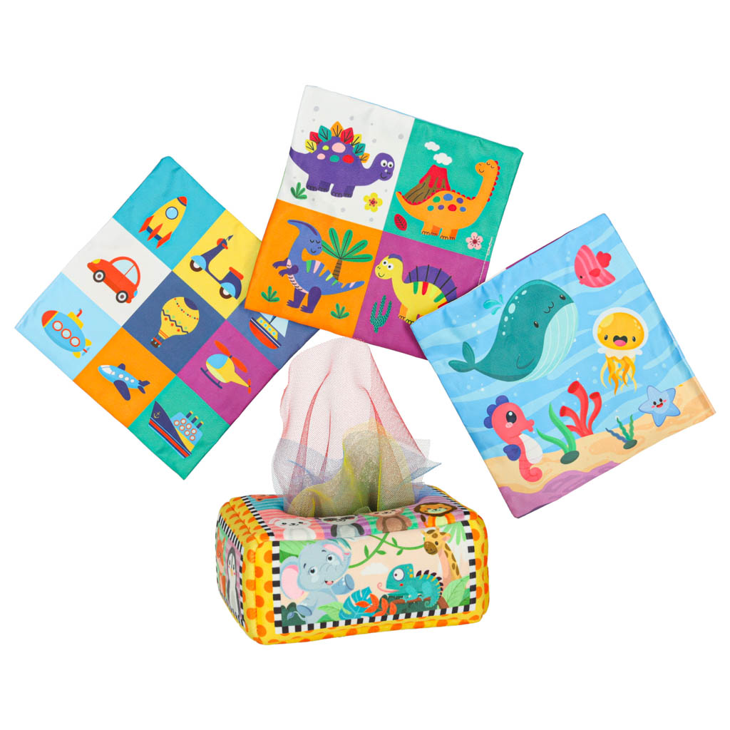 Sorter pudełko z chusteczkami sensoryczne montessori pluszowe cyfry litery - obrazek 7