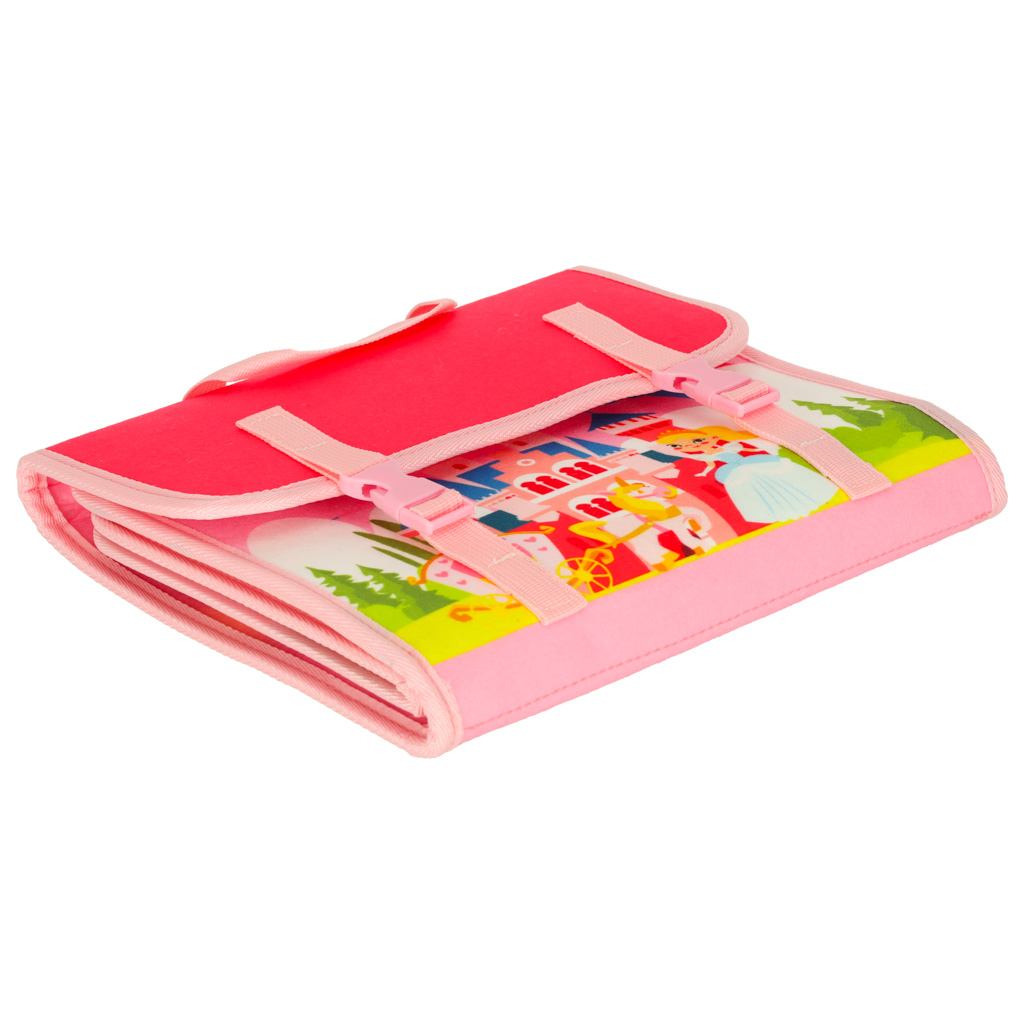 Tablica manipulacyjna sensoryczna montessori walizka plecak różowa - obrazek 4