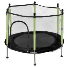 Trampolina do domu ogrodu dla dzieci siatka piłki 140cm 55inch zielona