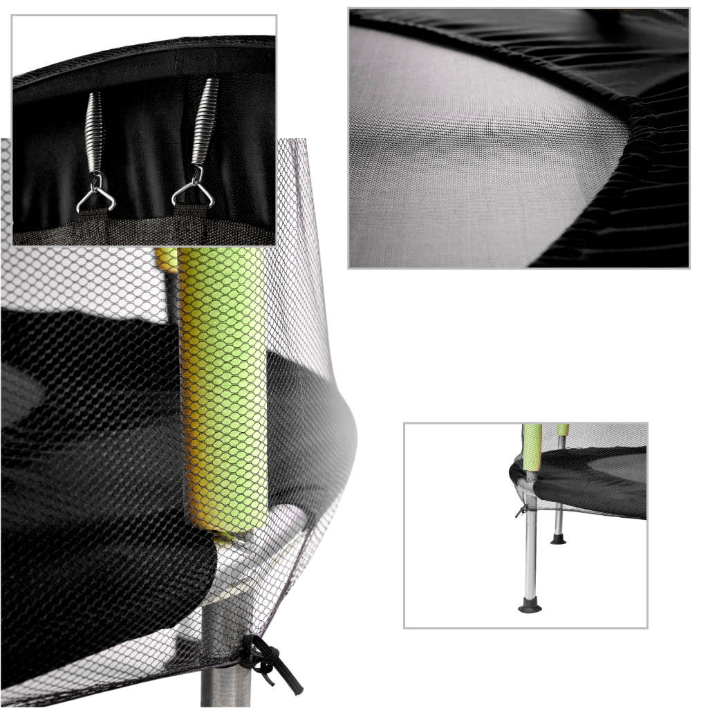 Trampolina do domu ogrodu dla dzieci siatka piłki 140cm 55inch zielona - obrazek 5