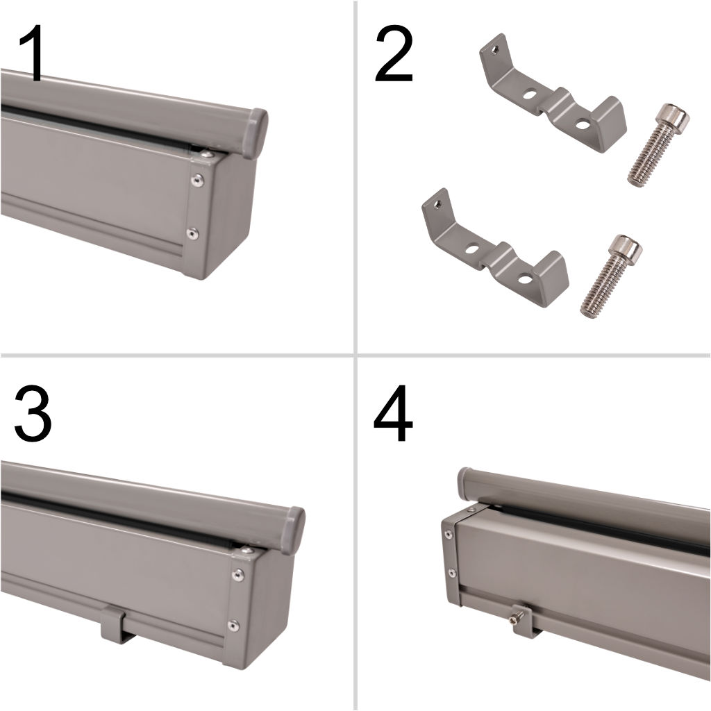Markiza boczna tarasowa LUARO parawan zwijana 180 x 400 cm szara - obrazek 5
