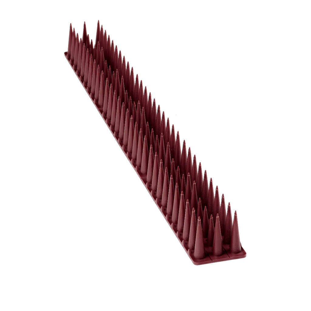 Kolce na gołębie listwa na ptaki odstraszasz plastikowe gęste brązowe 8el. 43 cm - obrazek 7