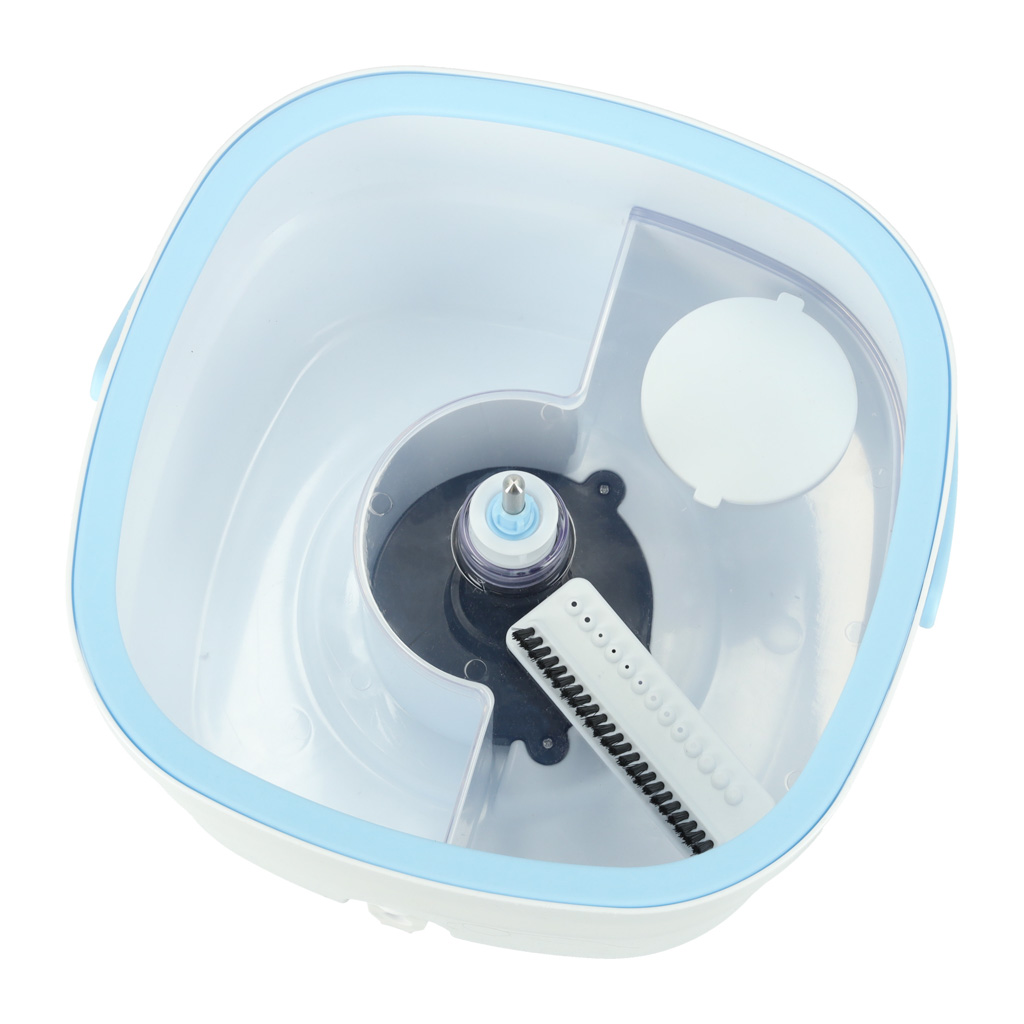 Mop obrotowy prostokątny płaski rotacyjny czysta brudna woda wyciskacz - obrazek 6