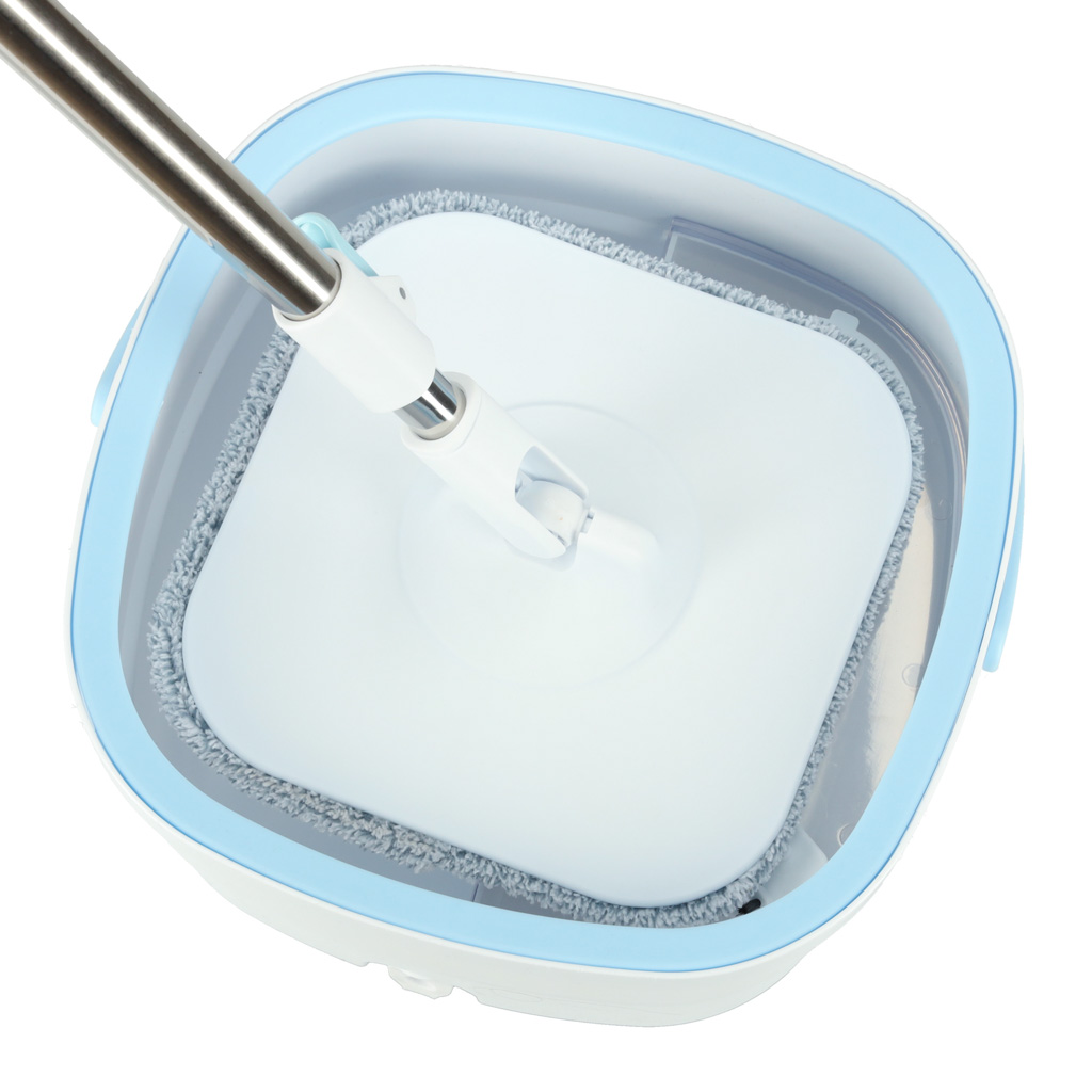 Mop obrotowy prostokątny płaski rotacyjny czysta brudna woda wyciskacz - obrazek 8