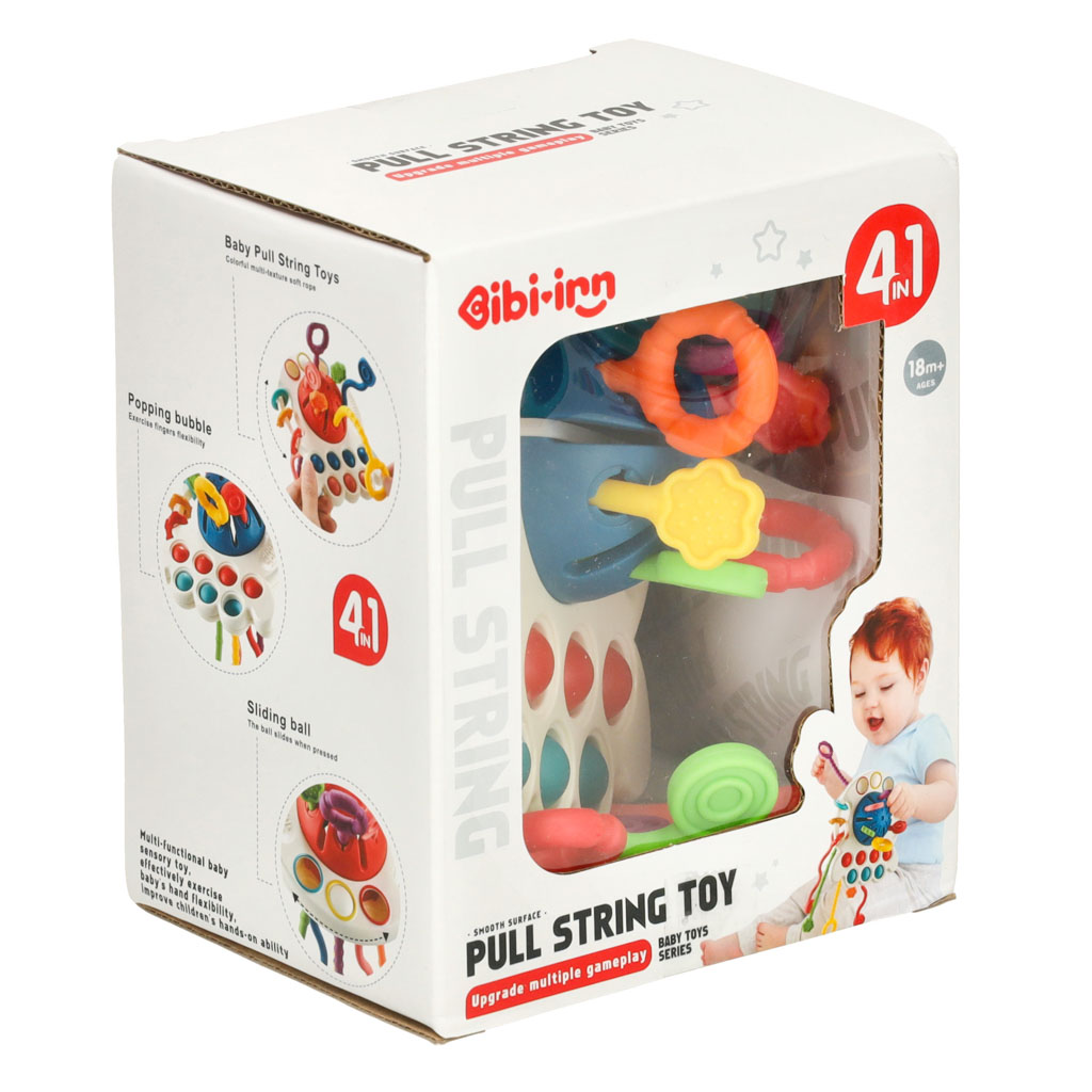 Zabawka sensoryczna gryzak dla niemowląt Bibi-inn niebieska - obrazek 6