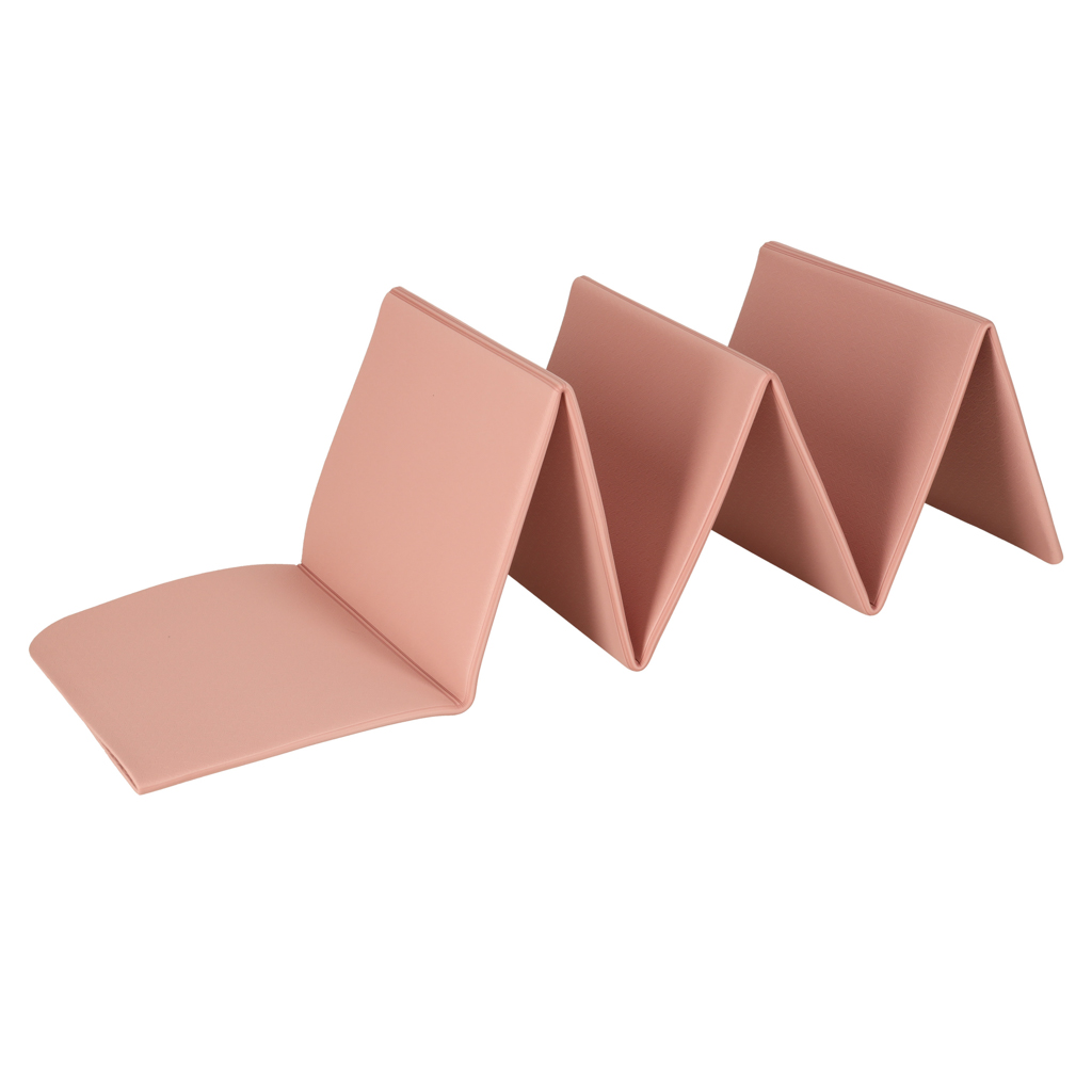 Mata fitness gimnastyczna do ćwiczeń jogi pilatesu fitness joga składana 183x61x0,4 cm różowy - obrazek 4