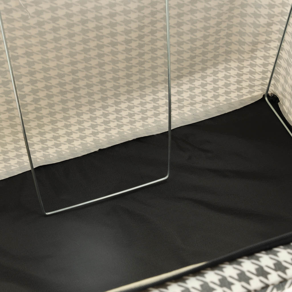 Organizer na pościel ubrania do szafy pokrowiec torba ze stelażem biały czarny 66L - obrazek 6