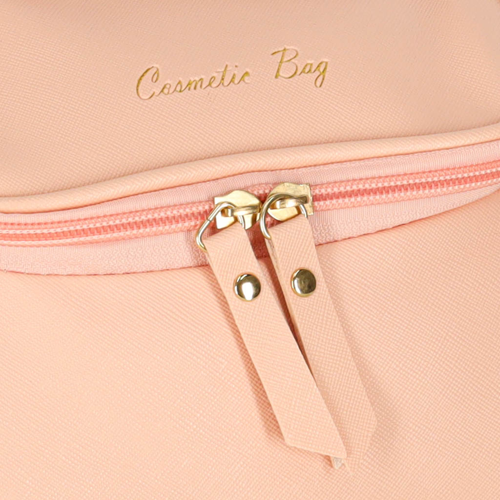 Kosmetyczka kuferek organizer podróżna damska męska pojemna na wakacje różowa - obrazek 6