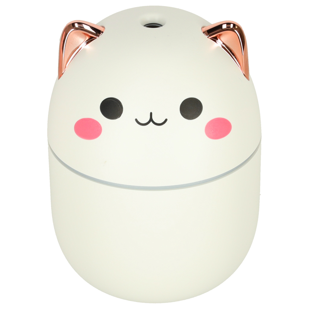 Nawilżacz powietrza dyfuzor do olejków kotek biały RGB - obrazek 4