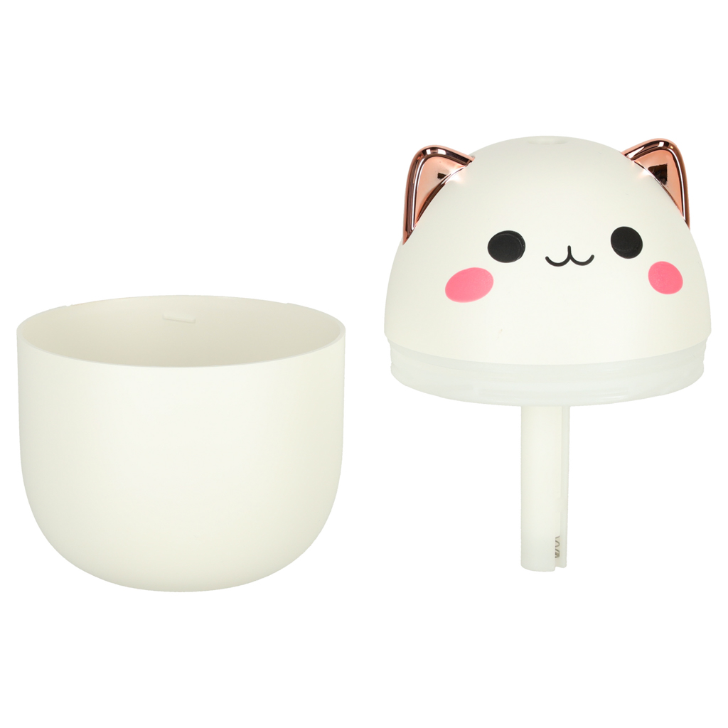 Nawilżacz powietrza dyfuzor do olejków kotek biały RGB - obrazek 5