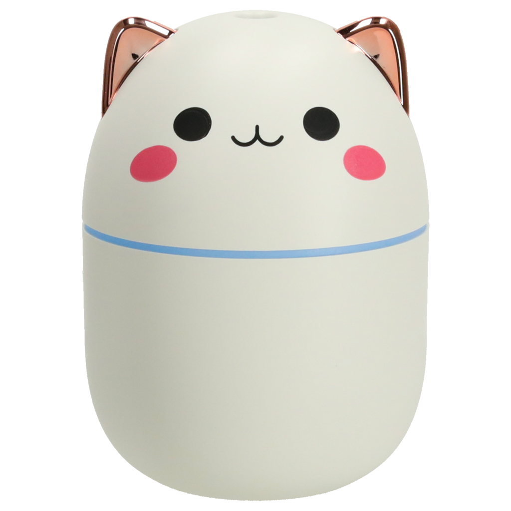 Nawilżacz powietrza dyfuzor do olejków kotek biały RGB - obrazek 6