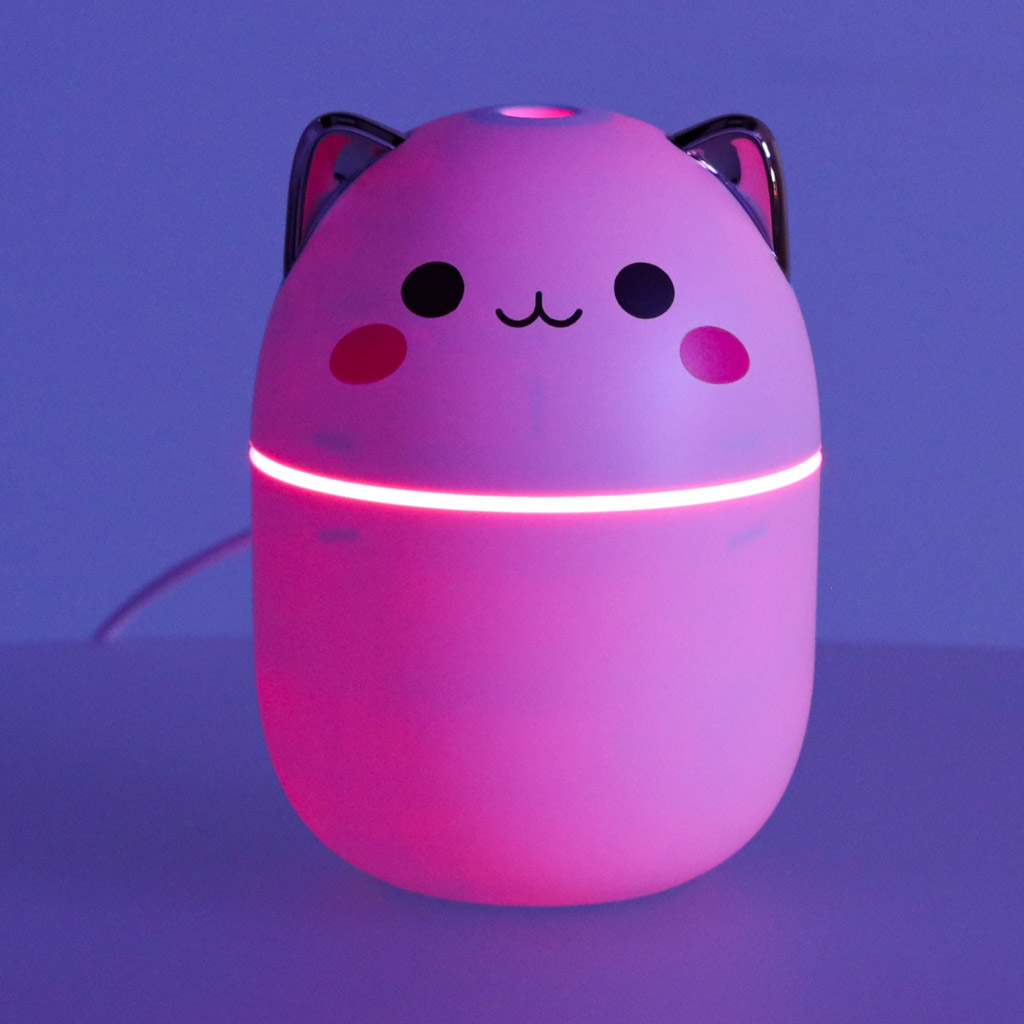 Nawilżacz powietrza dyfuzor do olejków kotek biały RGB - obrazek 8