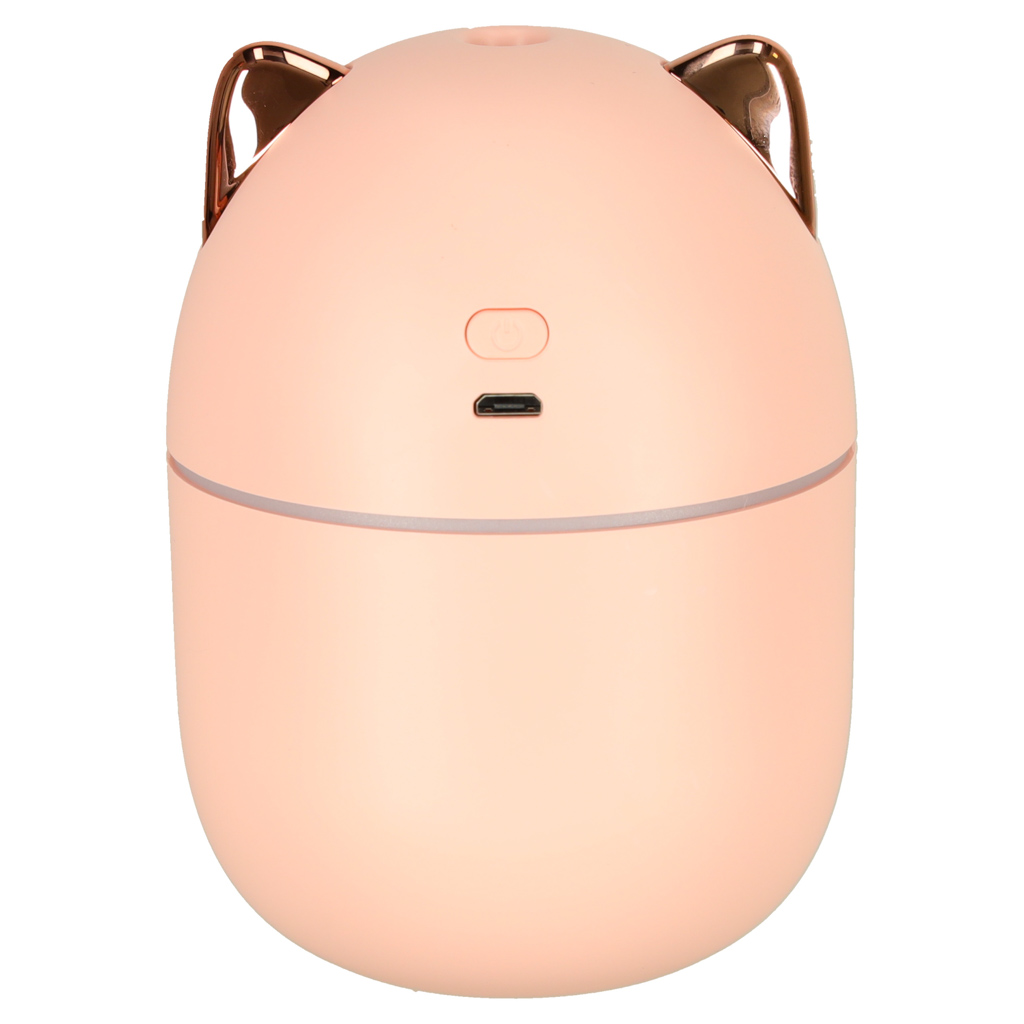 Nawilżacz powietrza dyfuzor do olejków kotek różowy RGB - obrazek 3